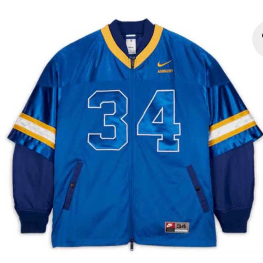 Nike Ambush Blue and Yellow Varsity Jacket